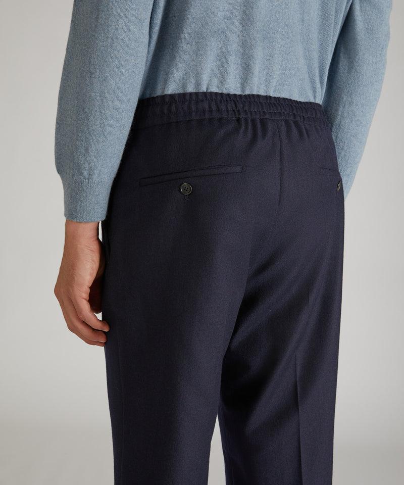 Slowear Pantalone tapered fit in flanella Sconto