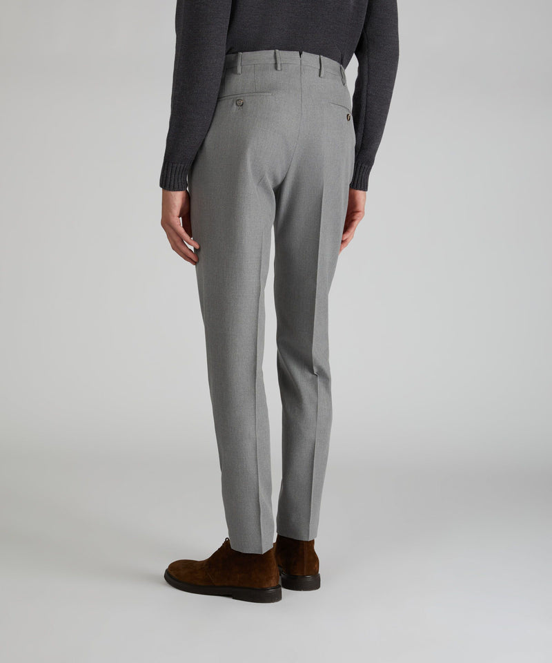 Slowear Pantalone tapered fit in twill di cotone e lana Hotsell