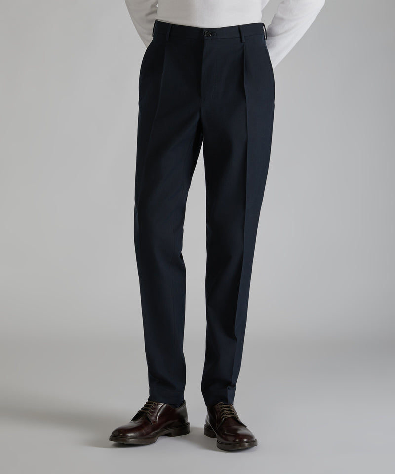 Slowear Pantalone tapered fit in twill di cotone e lana Vendita Calda