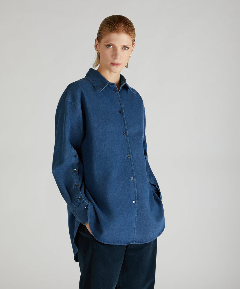 Slowear Camicia regular fit in denim di cotone Consegna Veloce