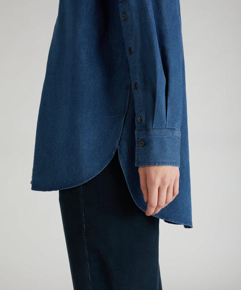 Slowear Camicia regular fit in denim di cotone Consegna Veloce
