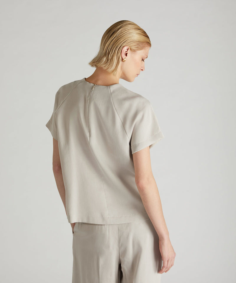 Slowear Camicia wide fit in lyocell Sottocosto