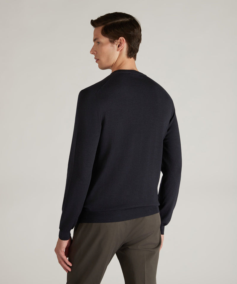 Slowear Girocollo slim fit in Flexwool certificato In Saldo