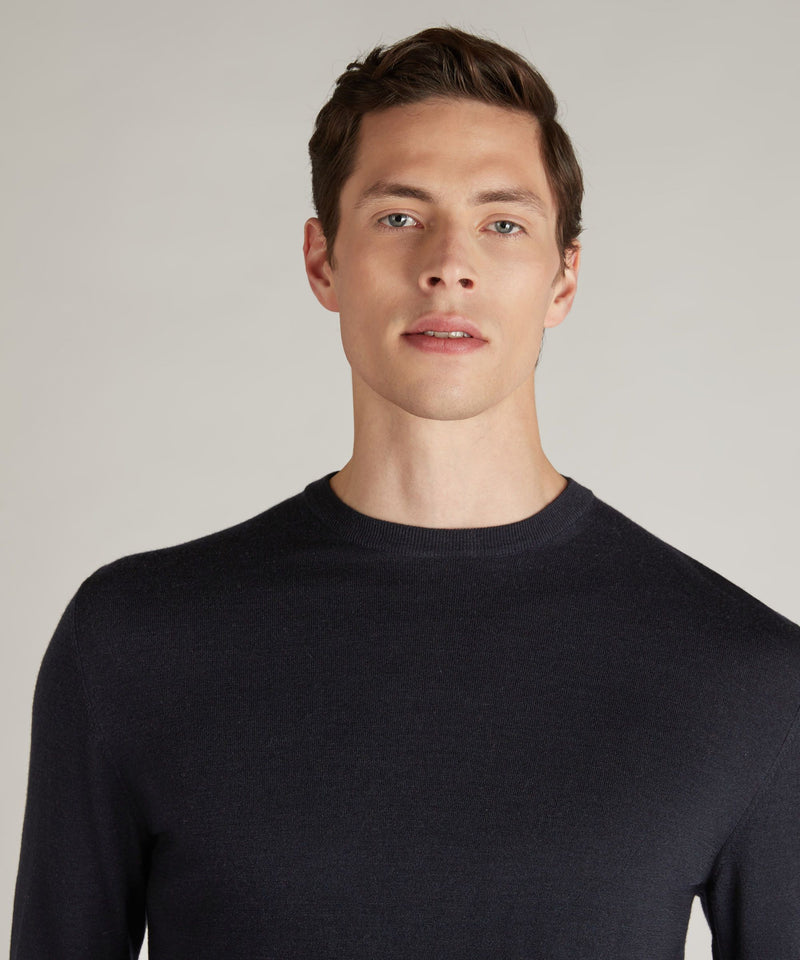 Slowear Girocollo slim fit in Flexwool certificato In Saldo