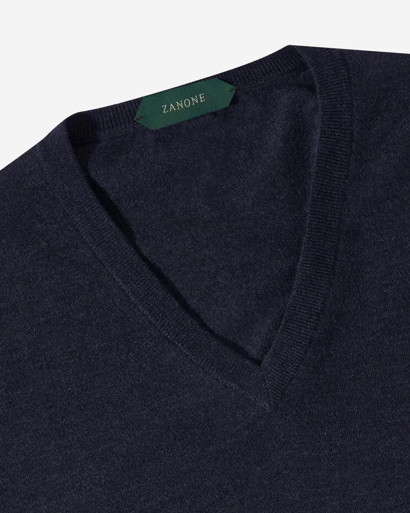 Slowear Maglia scollo a V slim fit in Flexwool certificato Moda