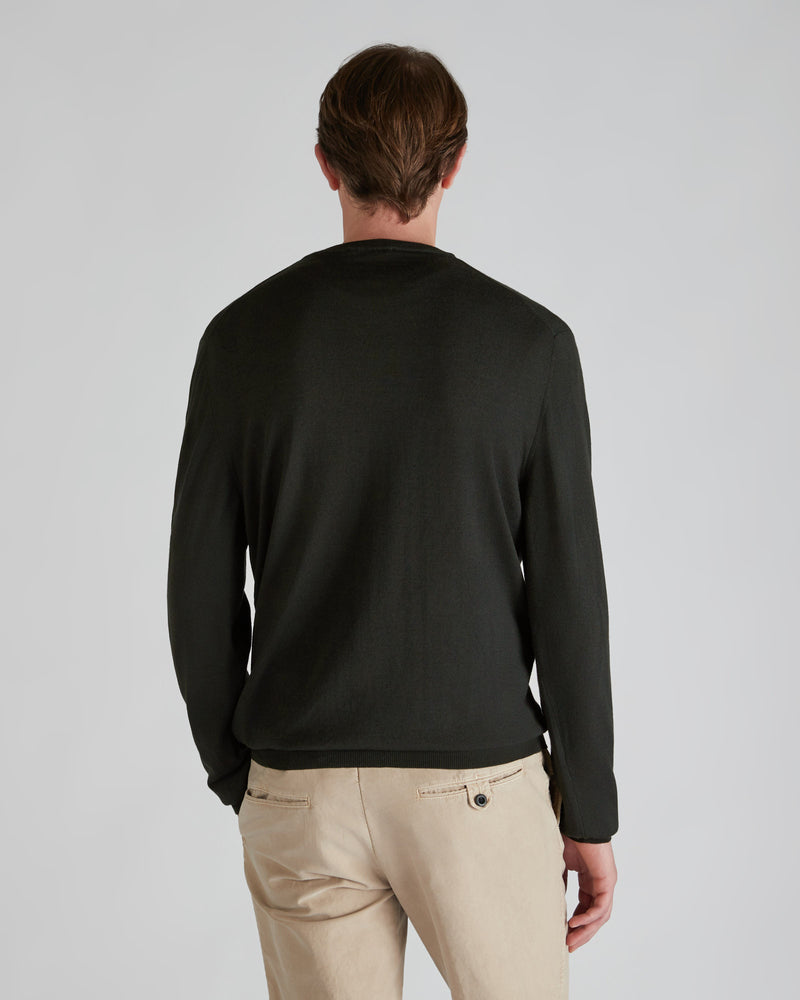 Slowear Girocollo slim fit in Flexwool certificato In Linea