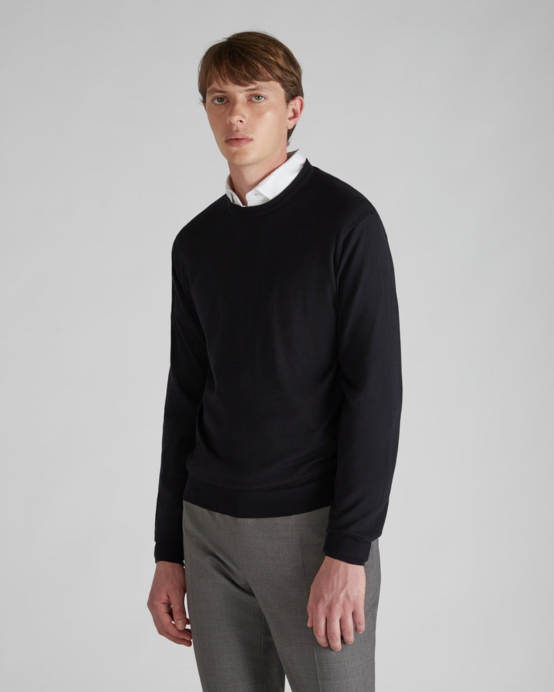Slowear Girocollo slim fit in Flexwool certificato Nuovo