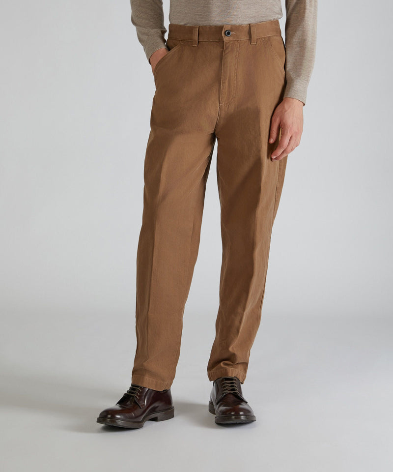 Slowear Pantalone carrot fit in chevron di cotone Spedizione Gratuita
