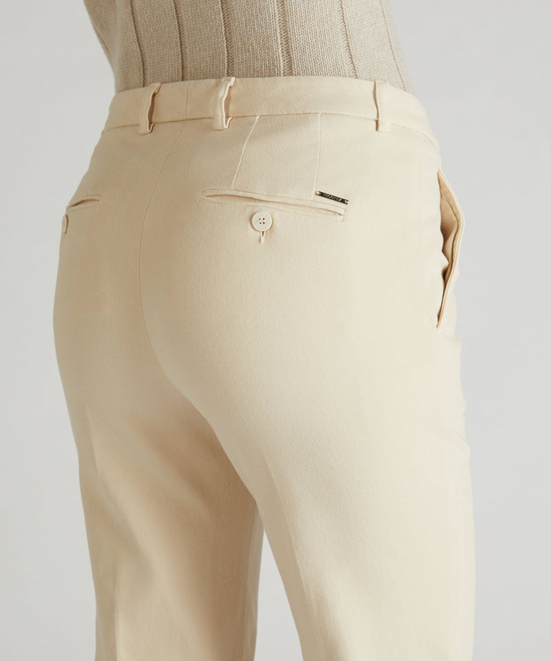 Slowear Pantalone slim fit in drill di cotone Sconto