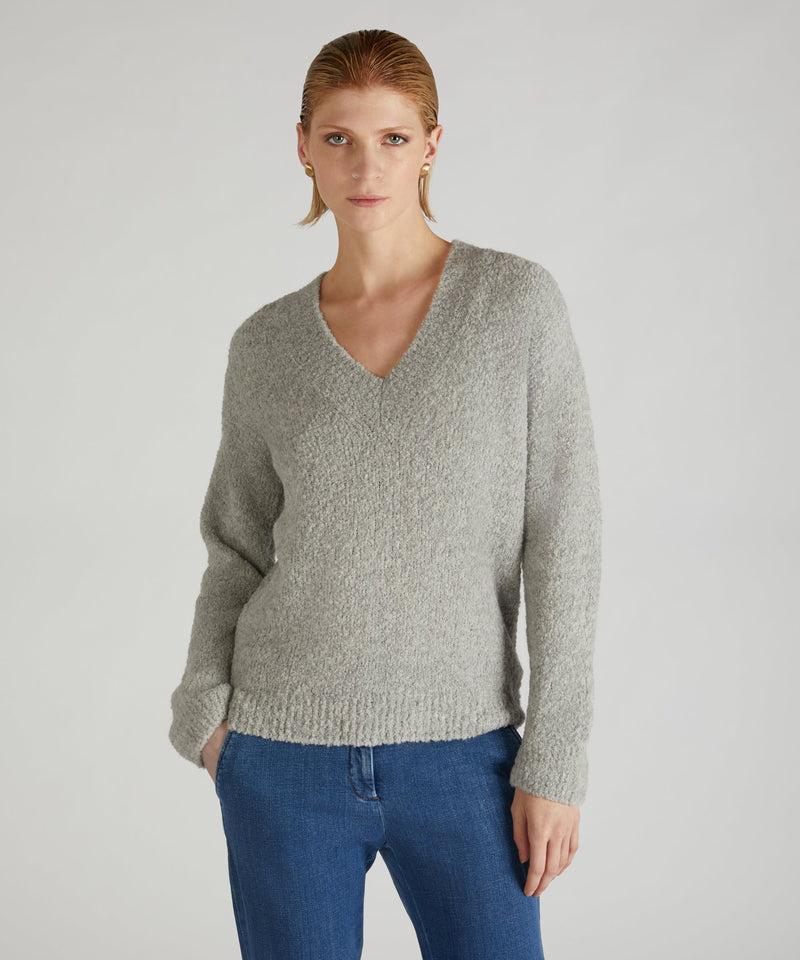 Slowear Maglia over in bouclé di lana e Alpaca Saldi