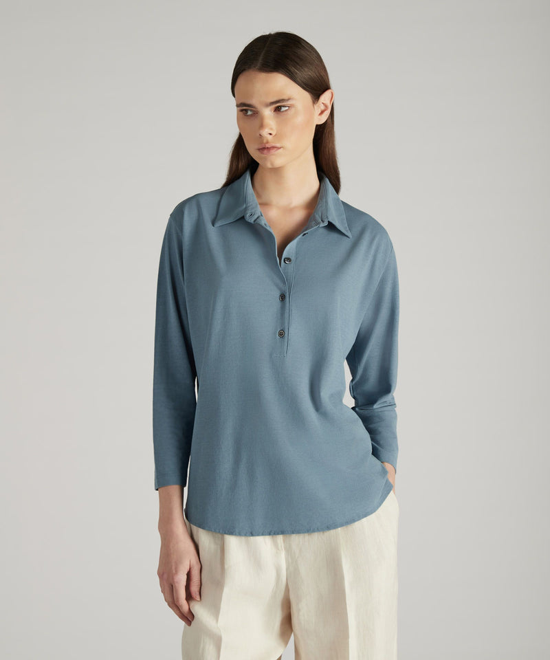 Slowear Polo regular fit in IceCotton organico Saldi Di Fabbrica