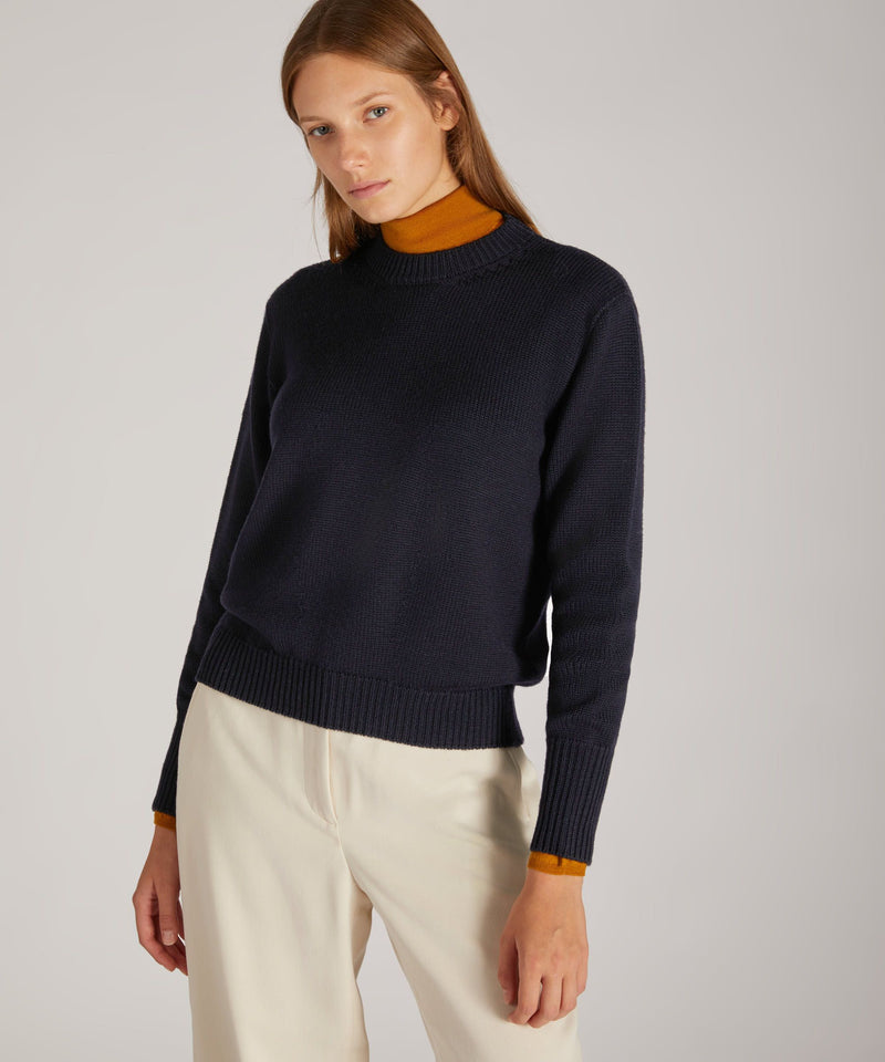 Slowear Girocollo regular fit in lana merinos certificata Negozio