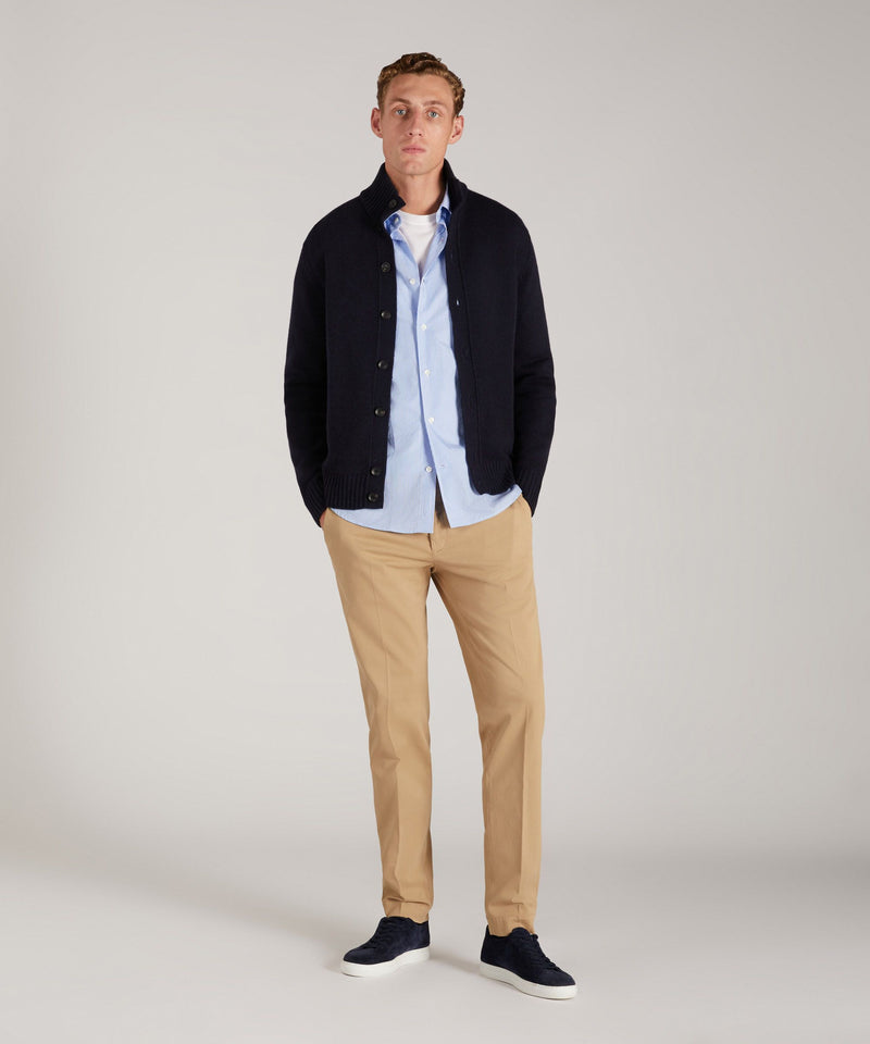 Slowear Pantalone tapered fit in tricocell certificato Consegna Veloce
