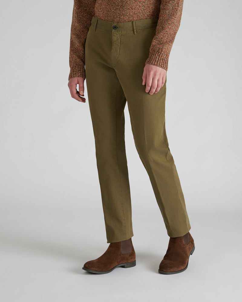 Slowear Pantalone slim fit in cotone stretch Sottocosto