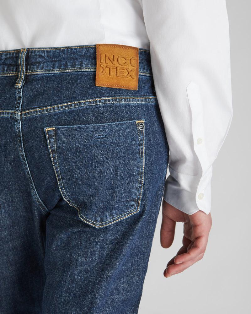 Slowear Pantalone cinque tasche slim fit in denim stretch In Vendita