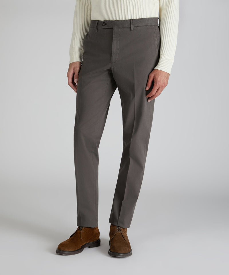 Slowear Pantalone tapered fit in cotone e lyocell Vendita Calda