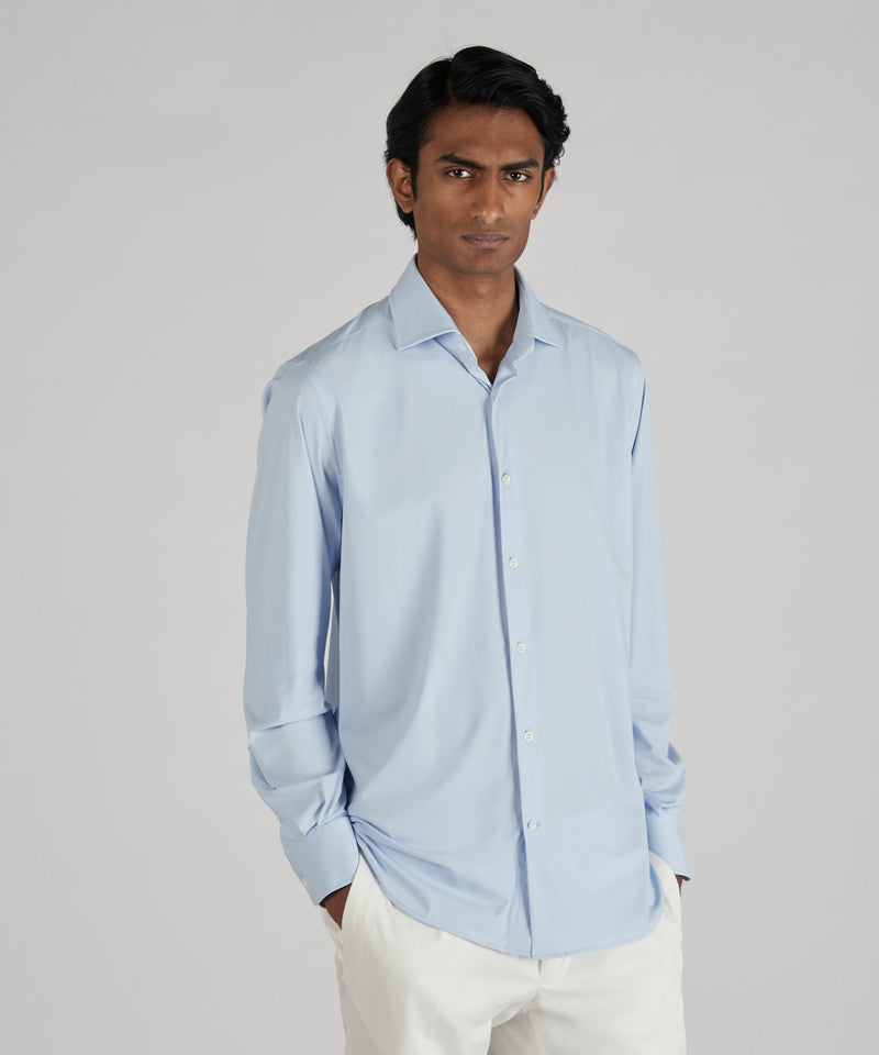 Slowear Camicia slim fit wash & wear in jersey tecnico 2025