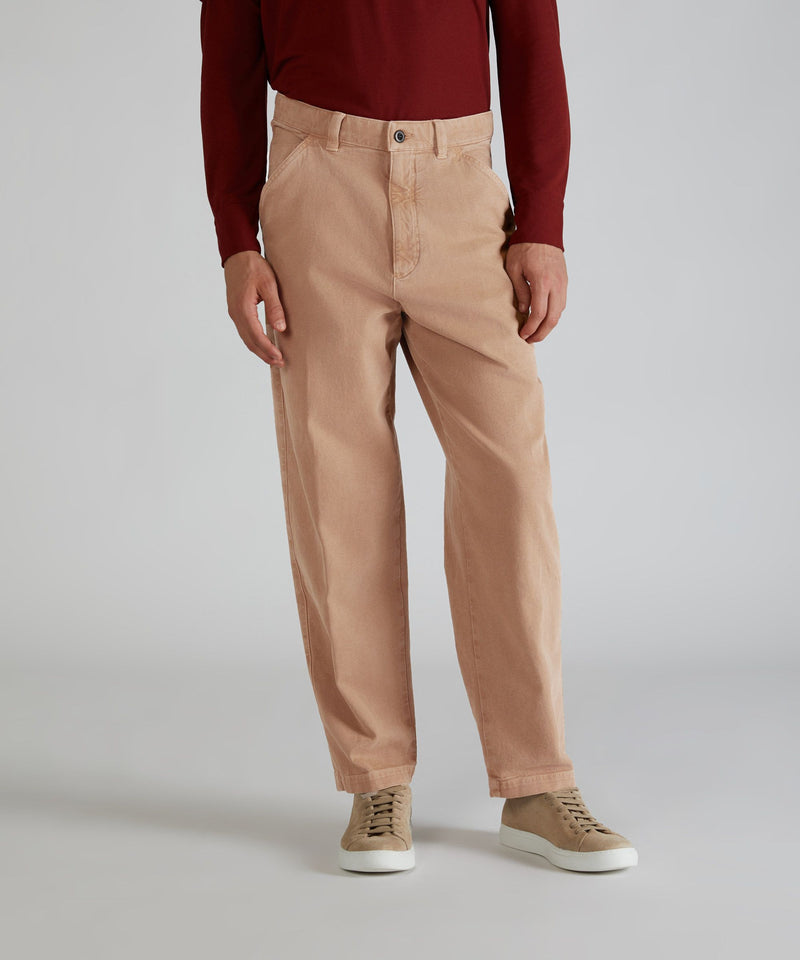 Slowear Pantalone carrot fit in cotone canvas Offerta Pasqua