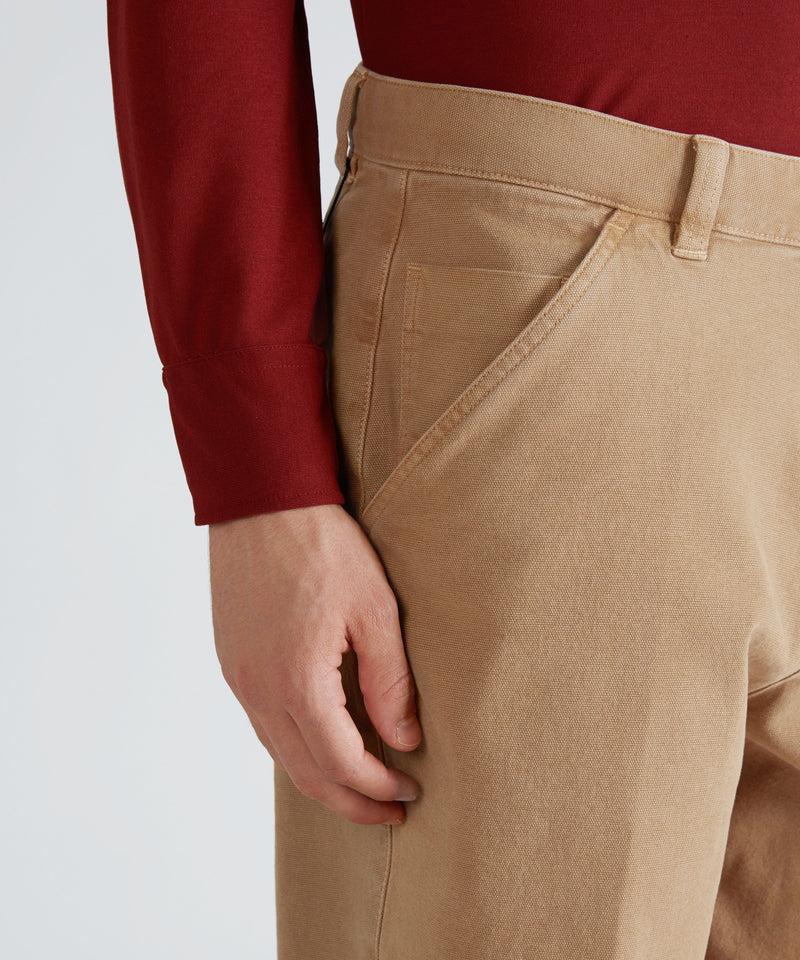 Slowear Pantalone carrot fit in cotone canvas Offerta Pasqua