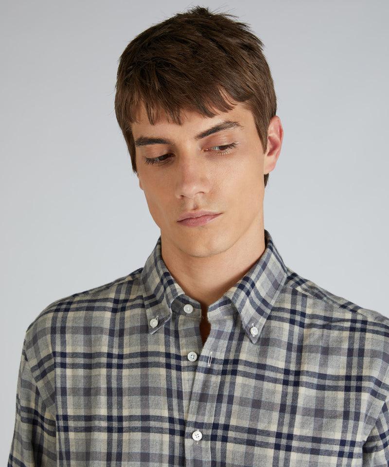 Slowear Camicia casual fit in flanella Fino Al -60%