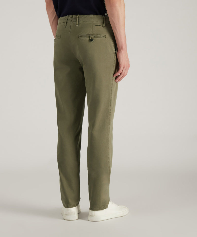 Slowear Pantalone slim fit in gabardina stretch certificata Vendita Calda