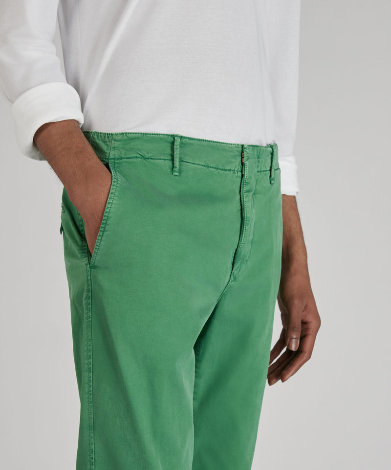 Slowear Pantalone slim fit in gabardina stretch certificata Vendita Economica