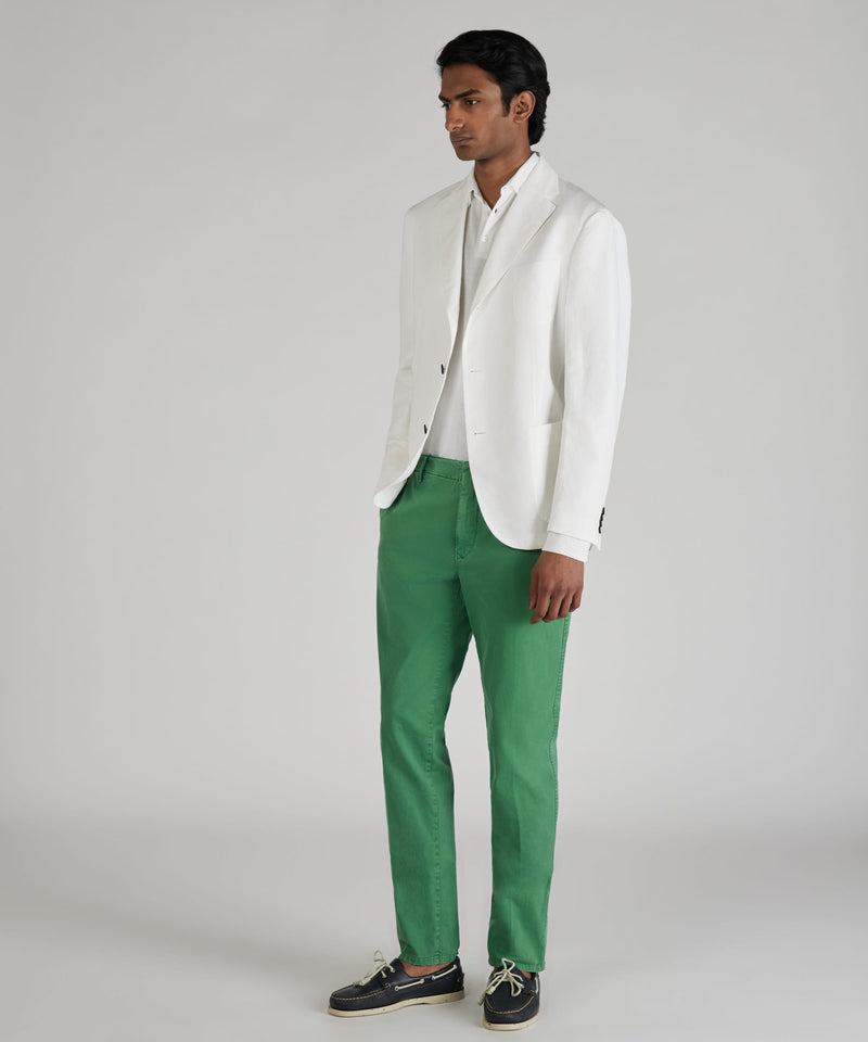 Slowear Pantalone slim fit in gabardina stretch certificata Vendita Economica