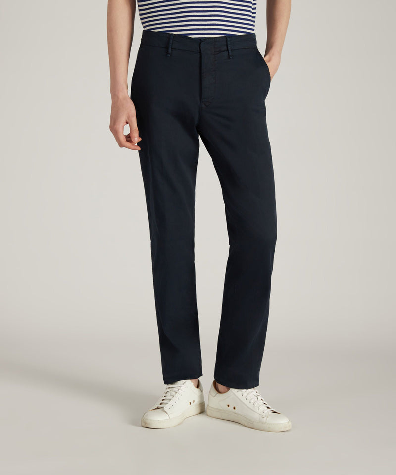 Slowear Pantalone slim fit in gabardina stretch certificata Negozio