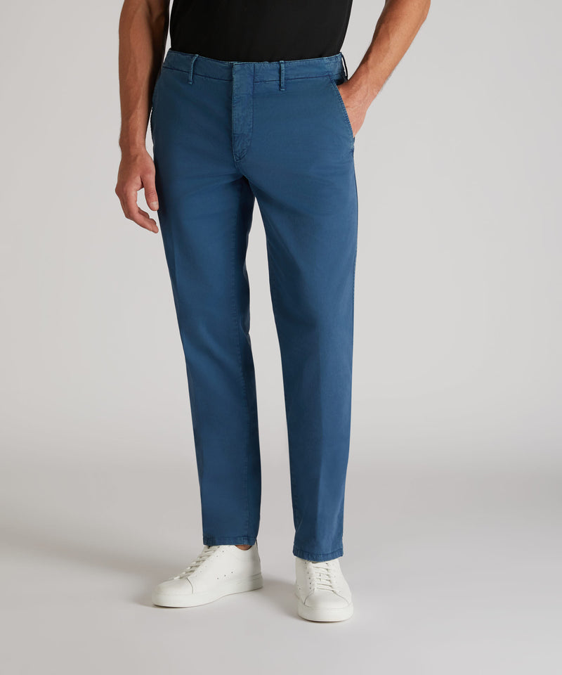 Slowear Pantalone slim fit in gabardina stretch certificata In Saldo