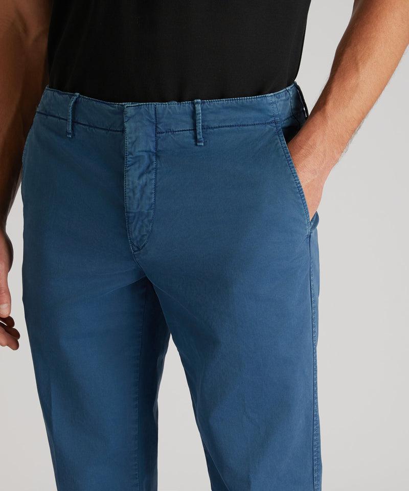 Slowear Pantalone slim fit in gabardina stretch certificata In Saldo