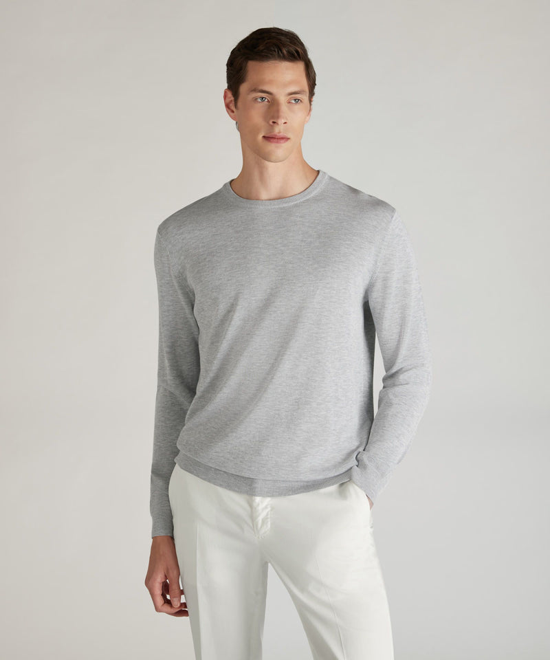 Slowear Girocollo slim fit in cotone crêpe certificato Cyber Monday