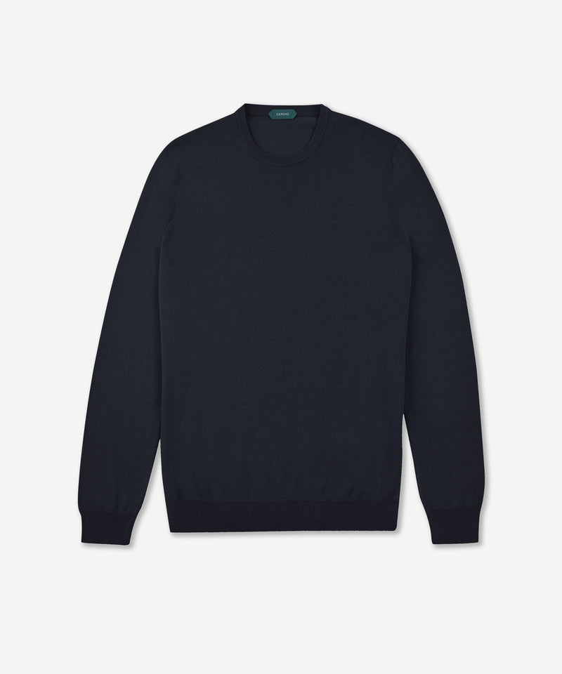 Slowear Girocollo slim fit in cotone crêpe certificato Offerta natalizia