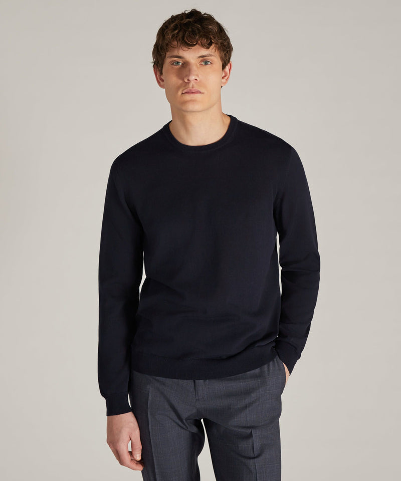 Slowear Girocollo slim fit in cotone crêpe certificato Offerta natalizia