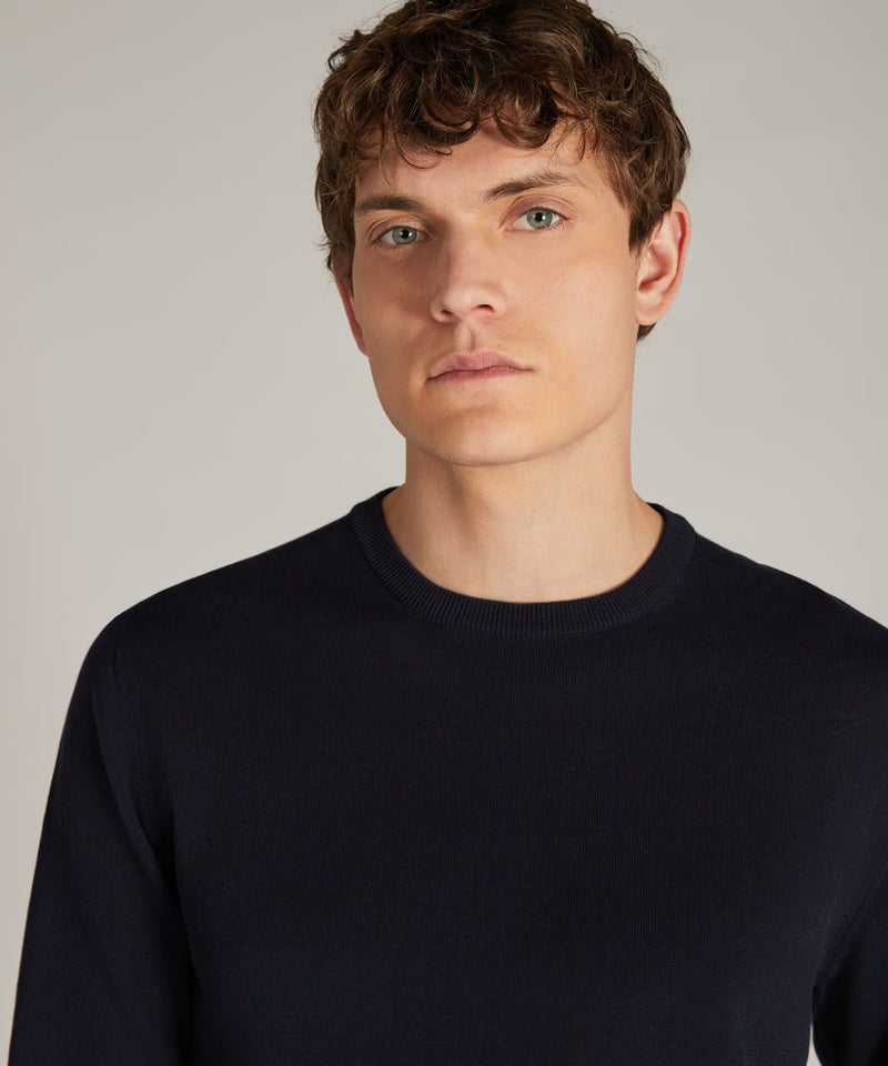 Slowear Girocollo slim fit in cotone crêpe certificato Offerta natalizia