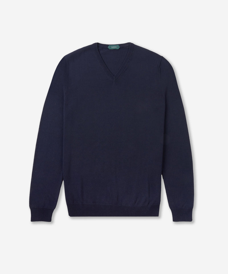 Slowear Maglia con scollo a V in cotone crêpe certificato Offerta per la Festa della Mamma