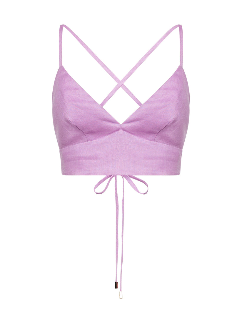 Space Simona Corsellini Top bra in tecno lino