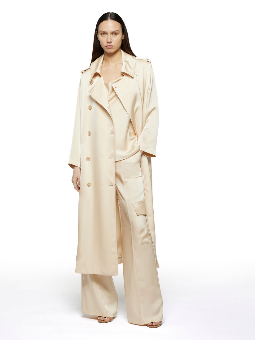 Space Simona Corsellini Trench in raso heavy Fino Al -60%