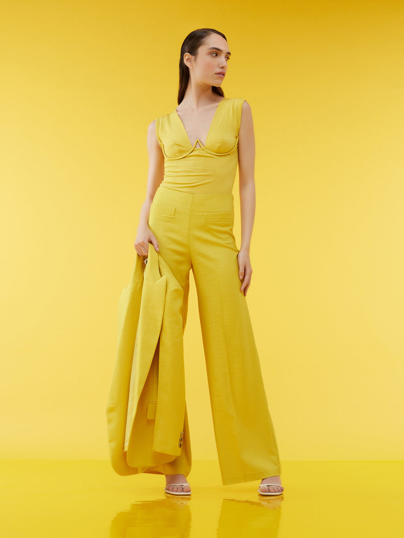 Space Simona Corsellini Pantalone ampio in tramato luxury Online