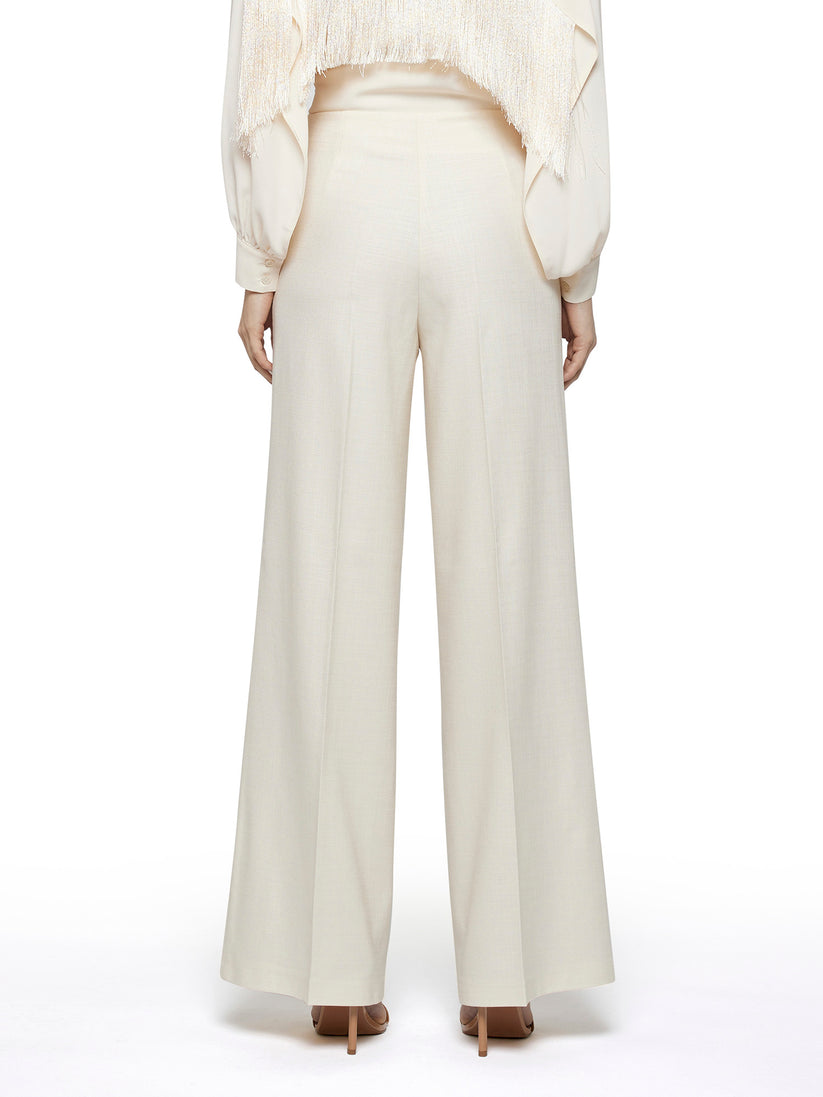 Space Simona Corsellini Pantalone ampio in tramato luxury Saldi