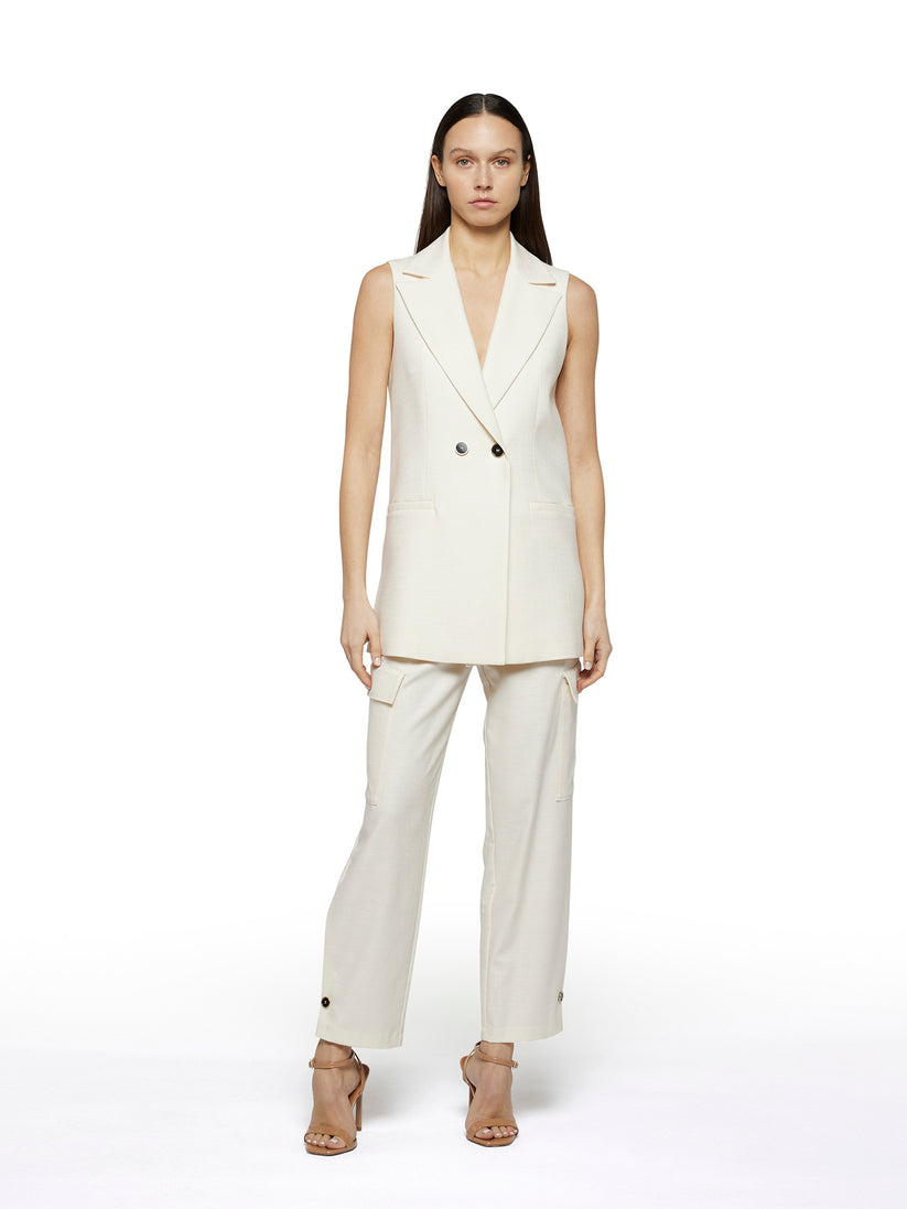 Space Simona Corsellini Gilet lungo in tramato luxury Offerte