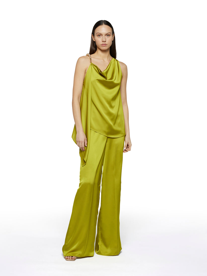 Space Simona Corsellini Pantalone palazzo in raso fluido Vendite Flash