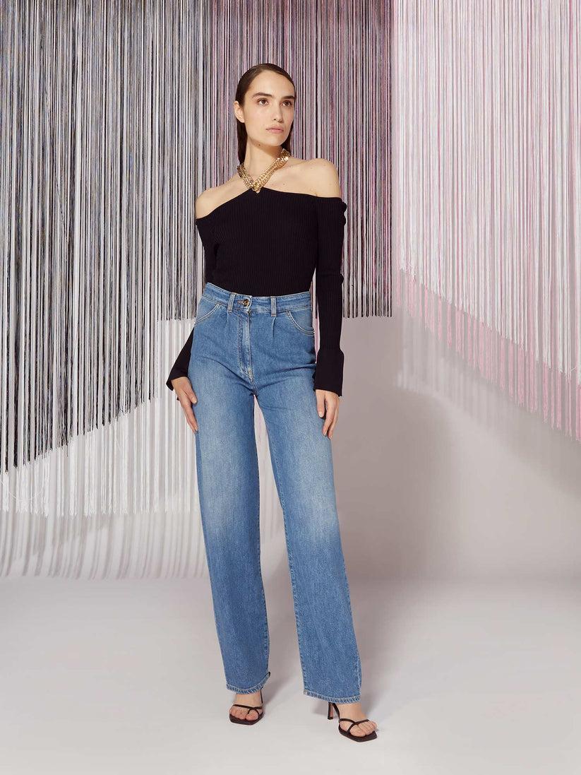 Space Simona Corsellini Denim con pinces in tela comfort meccanico Saldi