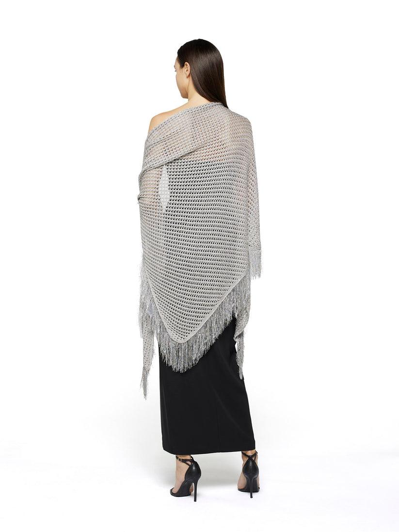 Space Simona Corsellini Scialle in crochet lurex Vendita Calda