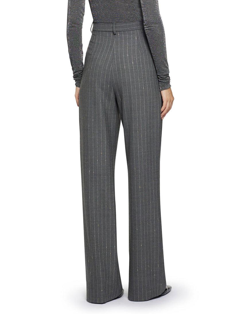 Space Simona Corsellini Pantalone Largo gessato con doppia pence Moda