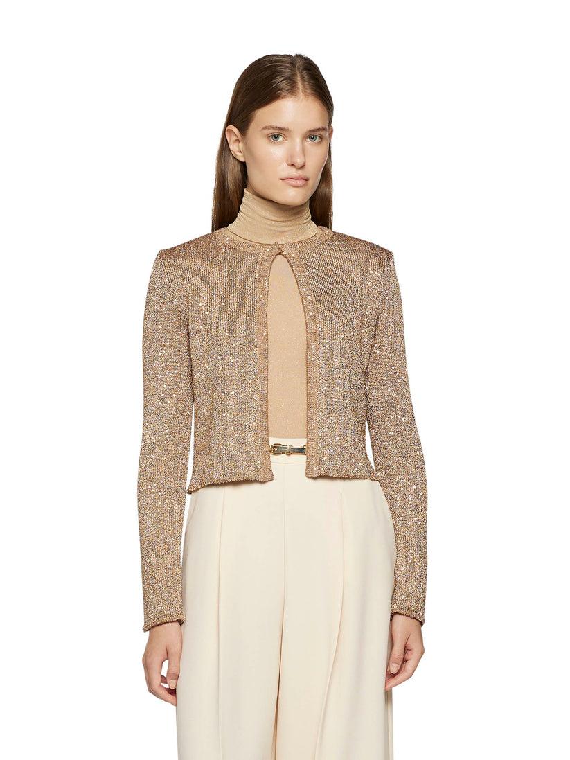 Space Simona Corsellini Giacca in tricot con paillettes Online