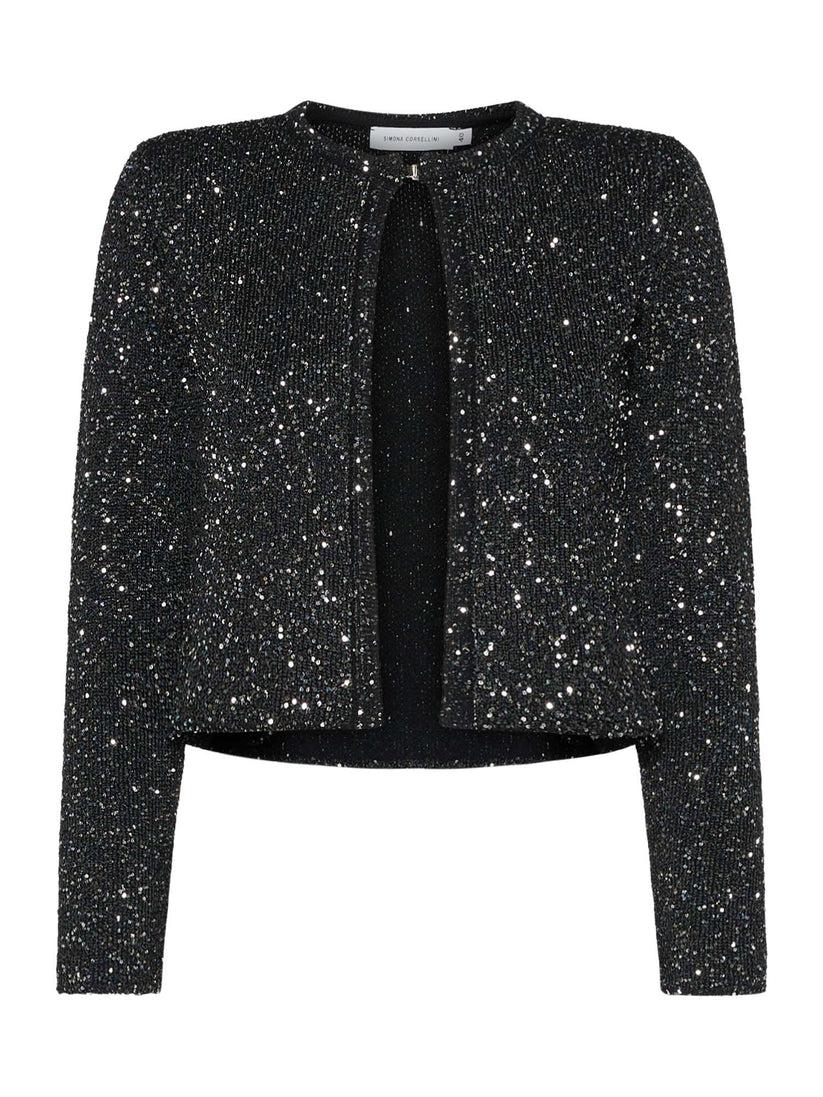 Space Simona Corsellini Giacca in tricot con paillettes Outlet