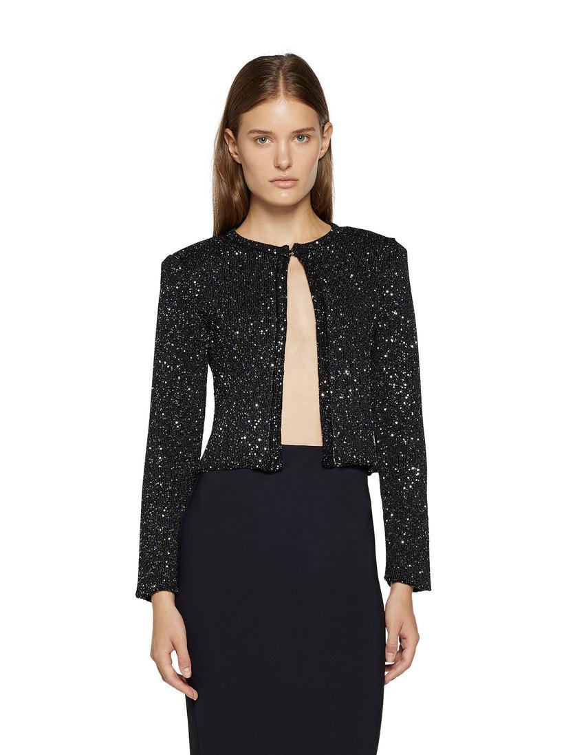 Space Simona Corsellini Giacca in tricot con paillettes Outlet