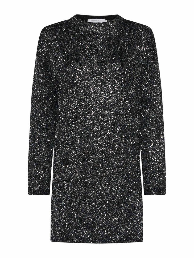 Space Simona Corsellini Abito in paillettes con over dietro Hotsell