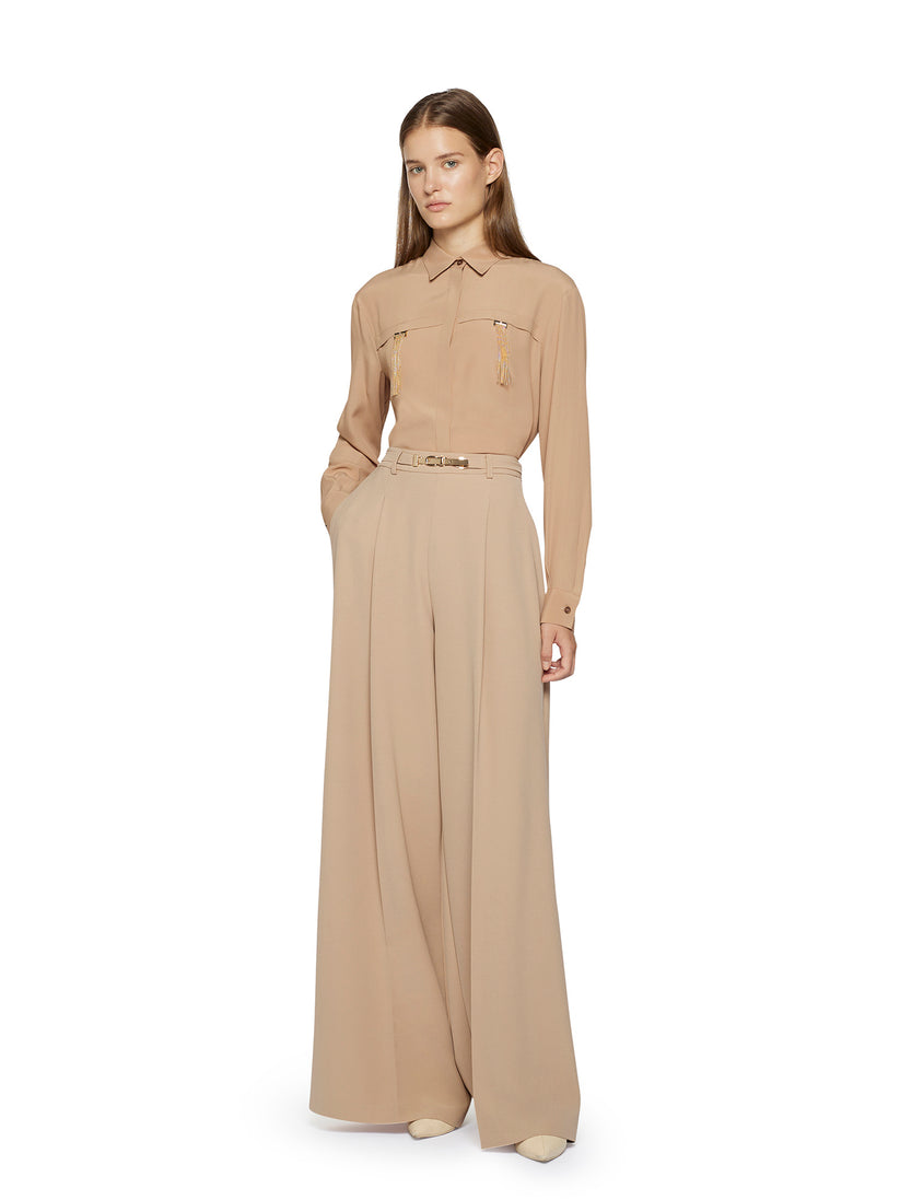 Space Simona Corsellini Pantalone largo con fibbia oro Promozione