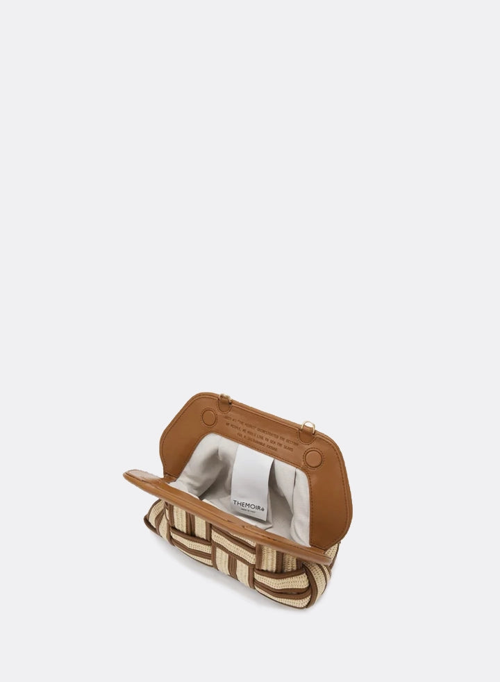 Themoirè TIA WEAVED STRAW SHELL/CARAMEL Negozi Online